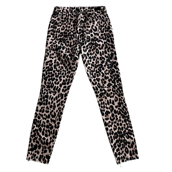 PAIGE Hoxton Ankle Skinny Jeans Pink Leopard Size 26 EUC - Picture 8 of 11